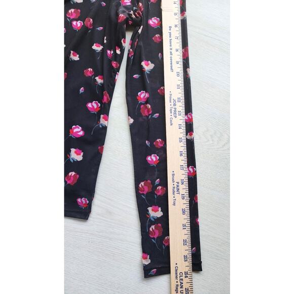 Top/Turtleneck Blouse-Popsugar-Black-Roses-Sheer-Lining-Long Sleeve-SIZE XL - Picture 13 of 13